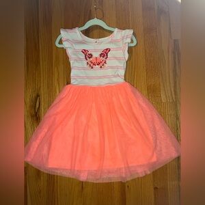 4/$25 Wonder nation girl size 6-6x summer dress, butterfly.